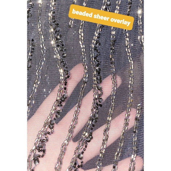 Pissaro Navy Beaded Cocktail Dress - Picture 4 of 6